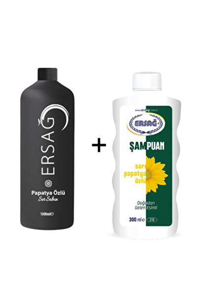 Ersağ 300ml Chamomile Extract Shampoo + 1000ml Shower Gel