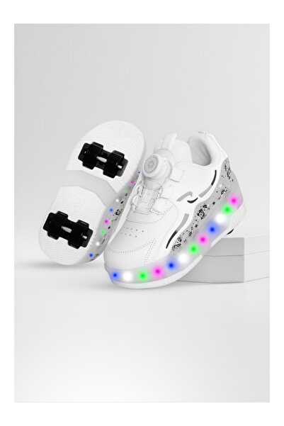 helinaria PATENLİ ORTOPEDİK IŞIKLI 4 TEKERLEKLİ ÇOCUK PATEN AYAKKABI