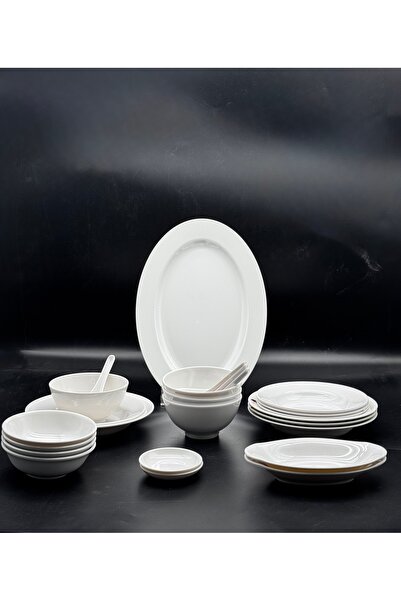 cc bin shihon A luxurious 25-piece melamine dinnerware set for 4 people, desi...