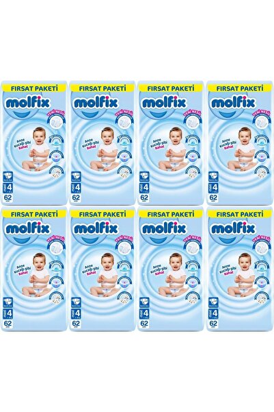 Molfix Bebek Bezi Beden:4 (7-14KG) Maxi 496 Adet Dev Ekonomik Fırsat Pk