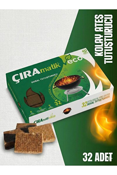 ÇIRAMATİK Doğal 32'li Kahverengi Tutuşturucu Çıra-mangal Ve Şömine Tutuşturucusu