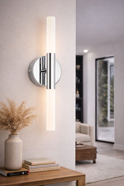 lüx aydınlatma Umut Ledli Modern Krom Kablolu Aplik