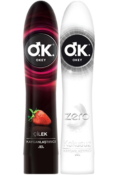 Okey Kayganlaştırıcı Jel 100ML Karma (Çilekli/Zero) (2 Li Set)