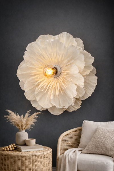 Bubihome Lumi Bloom El Yapımı Çiçek Aplik – Dekoratif Duvar Lambası | Bohem &...