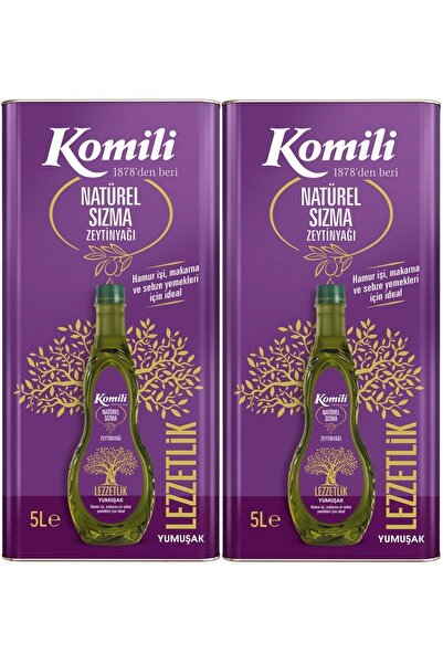 Komili Zeytinyağı 10LT Natural Ege Sızması (Teneke) (2PK*5LT)