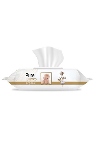 Pure Baby Islak Havlu Mendil 90 Yaprak Yenidoğan Organic Pamuklu Plst Kapak