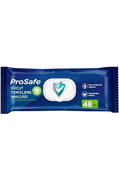 PROSAFE Hasta Vücut Temizleme Islak Mendil Havlu 48 Yaprak XL Tekli Pk