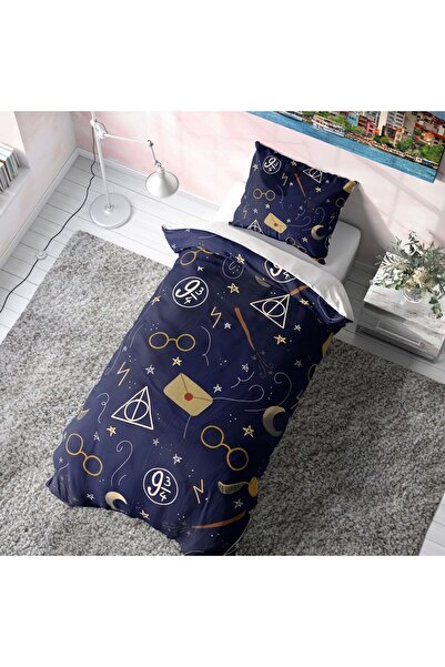 ministok Set de lenjerie de pat cu perne tematice Harry Potter Gryffindor (fă...