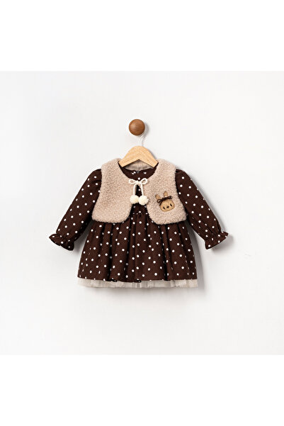 Cumino Mary Puantiyeli Bolerolu Ikili Bebek Elbise