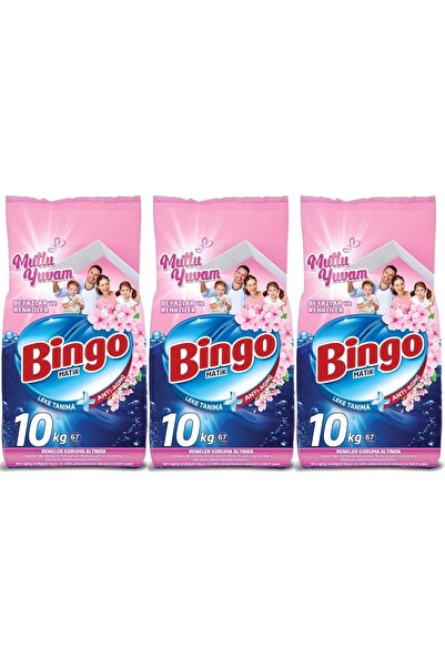 Bingo Matik Toz Çamaşır Deterjanı 30KG Beyazlar ve Renkliler (3PK*10KG) (201 ...