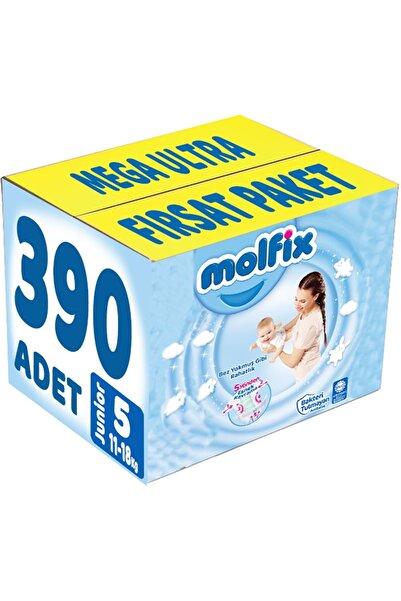 Molfix Bebek Bezi Beden:5 (11-18Kg) Junior 390 Adet Mega Ultra Fırsat Pk