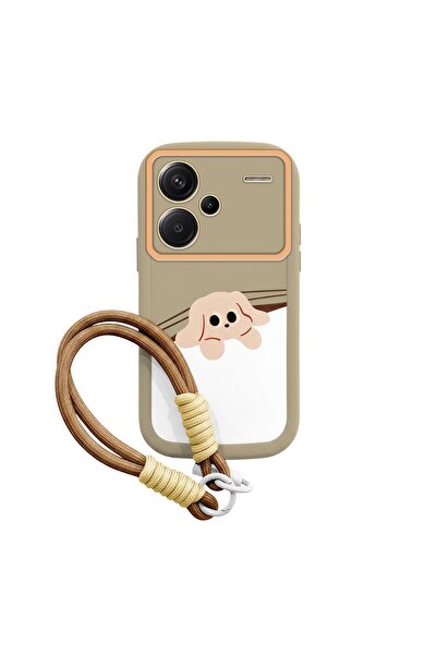 Zebana Xiaomi Redmi Note 13 Pro Plus 5G Uyumlu Kılıf El Bilekli Cat and Puppy...