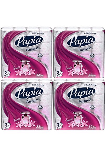 Papia Tuvalet Kağıdı (3 Katlı) 128 Li Pk (4PK*32) Egzotik Parfümlü