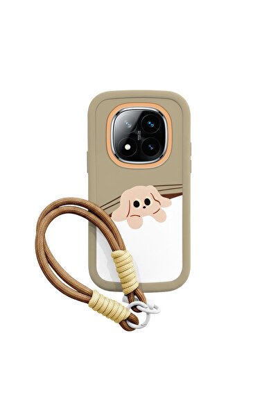 Zebana Xiaomi Redmi Note 14 Pro Plus 5G Uyumlu Kılıf El Bilekli Cat and Puppy...