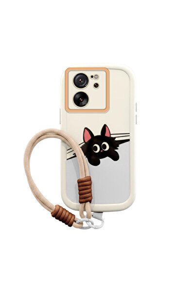 Zebana Xiaomi Mi 13T Pro Uyumlu Kılıf El Bilekli Cat and Puppy Silikon Kılıf ...