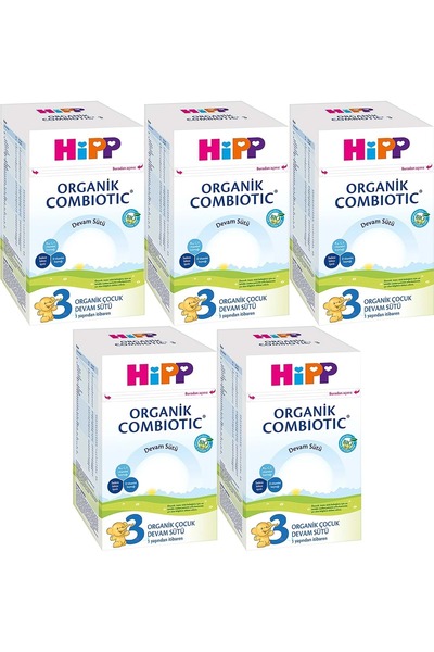 Hipp Organik Combiotic Bebek Devam Sütü 800GR No:3 (9. Aydan İtibaren) (5 Li ...