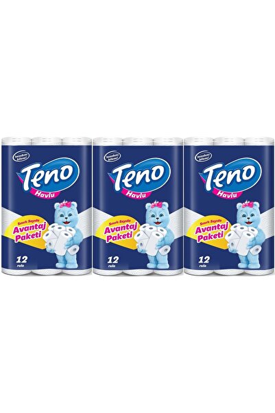 Teno مناشف ورقية فائقة الجودة ذات طبقة مزدوجة، عبوة من 36 قطعة (3PK*12) (سلسل...