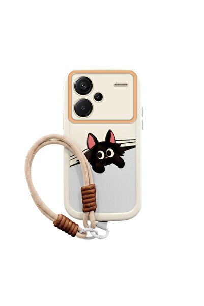 Zebana Xiaomi Redmi Note 13 Pro Plus 5G Uyumlu Kılıf El Bilekli Cat and Puppy...
