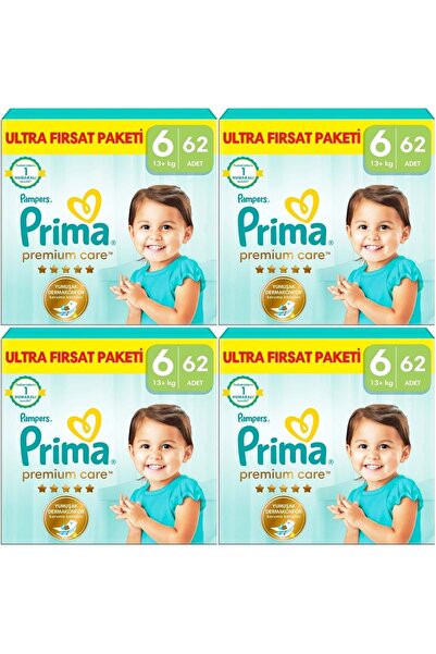 Prima Premium Care Bebek Bezi Beden:6 (13+) Extra Large 248 Adet Ultra Fırsat Pk