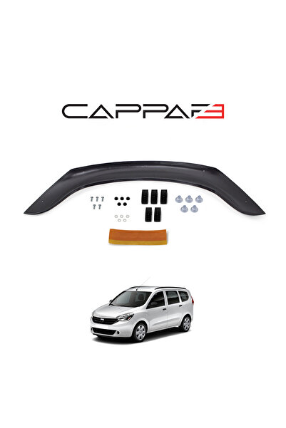 Cappafe Dacia Lodgy Ön Kaput Koruyucu Rüzgarlığı 4mm Akrilik (abs) Piano Blac...