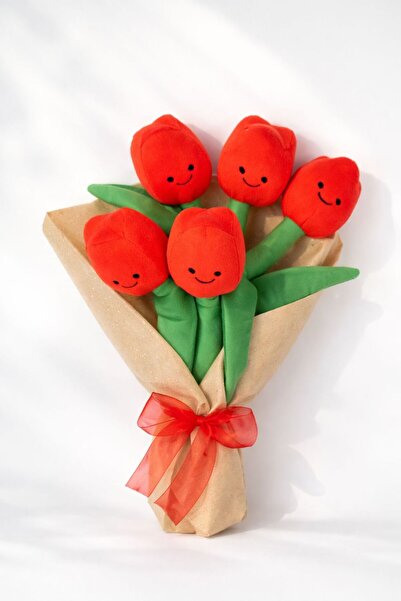 Pufu Toys Gülümseyen Lale Buketi Peluş Oyuncak