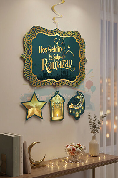 Parti Atölyesi Kapı Pencere Asmalı Hoşgeldin Ramazan Süs Çift Taraflı