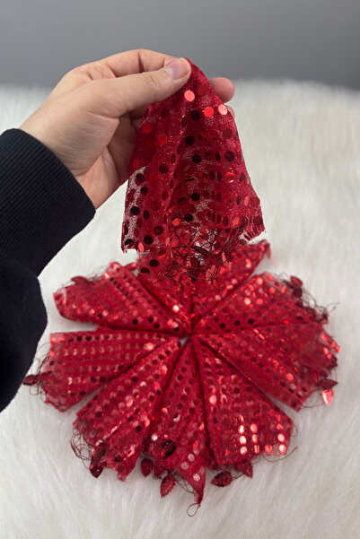 AZREN STORE Kırmızı Halay Mendili, Nedime, Gelin Mendili, Hediyelik, Dağıtmal...