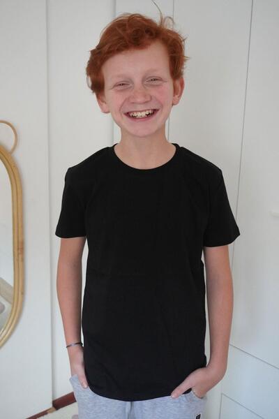 Breeze 4-8 Years Old Boy Black Basic T-Shirt
