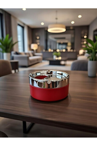 YELMEN Kokusuz Oynar Kapaklı Plastik Lüks Küllük Kaliteli Kül Tablası(İÇ DÖNE...