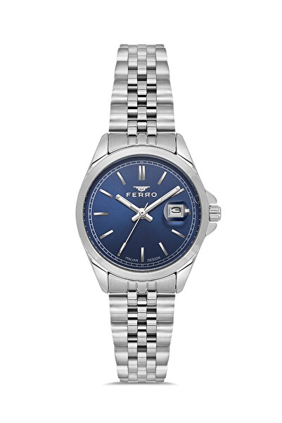 FERRO Silver Steel Band Women's Wrist Watch Fl21542Awt-A3