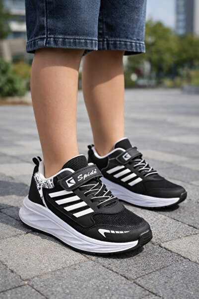 Gerok Pantofi sport pentru copii, unisex, cu velcro și elastic, confortabili ...