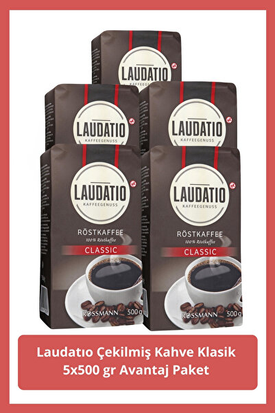 Laudatio Çekilmiş Kahve Klasik 500 gr X5 Adet