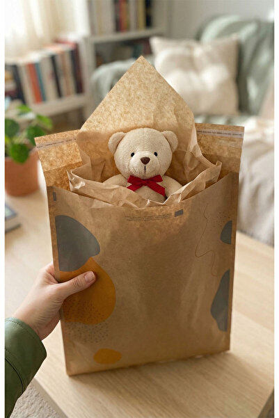 AkalBatu 25'li Medium 30x35x5cm Desenli Kargo Zarfı - Kraft