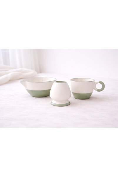 seramondo 3-Piece Set Matcha Bowl, Whisk Holder, and Mug