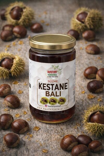 Baştan Yöresel Ödemiş Bozdağ Yayla Ham Kestane Balı (ACIMSI DEĞİLDİR) 850gram