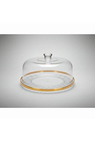 Generic حافظة الكيك البلاستيكية مع غطاء شفاف 28X28X13 سم