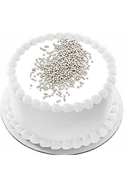 ovalette Yenilebilir Pasta Süslemesi Pirinç Patlağı Çikolatalı Fildişi Renk 4...