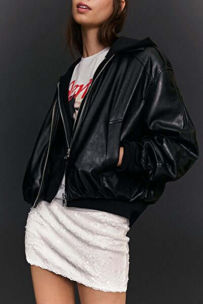 Bershka Dantel detaylı pullu mini etek