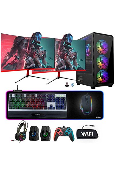 TURBOX Tx1733 i7 860 16GB Ram 256GB SSD 4GB GT730 23.6 inç Curved Dual Monitö...