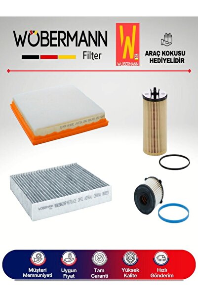 Wöbermann Opel Astra J 1.6 Cdtı Filtre Bakım Seti 2014-2017 3lü Karbonlu
