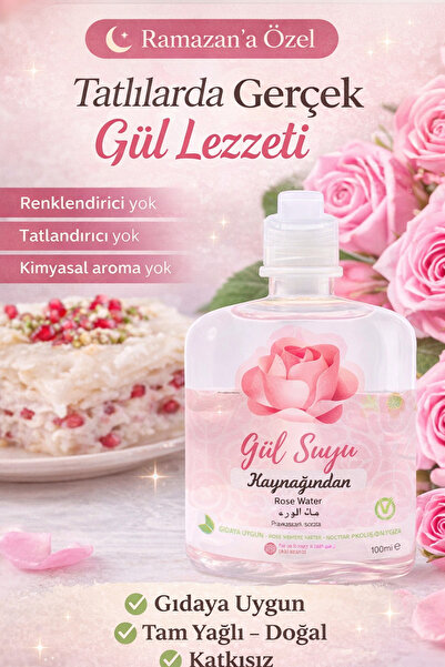 Health and sleep Doğal Ve Içilebilir Gül Suyu 100ml (YENİ SEZON)