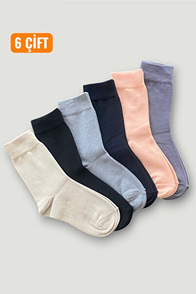 Esinti 6 Pairs of Women's Socks – Cotton, Classic & Colorful