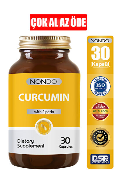Nondo Kurkumin Zerdaçal Ekstresi 30 Kapsül ( Curcumin Piperin )