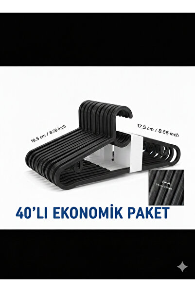 Gardino org-00040 Etek Askısı, Pantolon Askısı, Bluz Askısı 40 Adet.