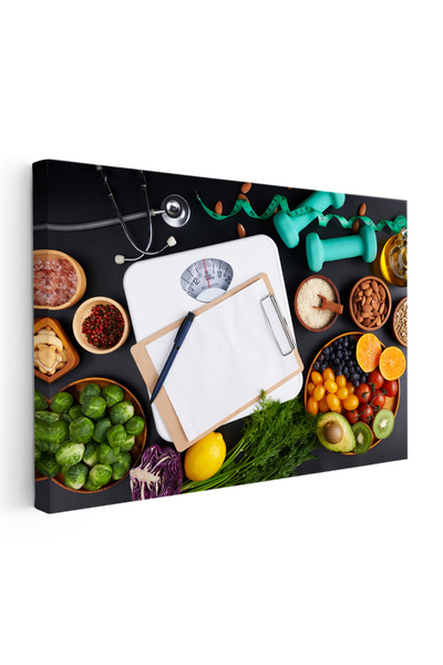 Tablofest Diyetisyen - Sağlıklı Beslenme Planlaması Kanvas Tablo