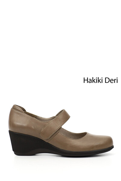 GÖNDERİ(R) Women's Mink Padded Sole Genuine Leather Mary Jane Shoes