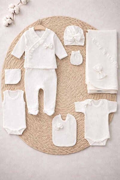 BYS BABY FASHION طقم خروج من المستشفى لحديثي الولادة من القطن 100% مكون من 10...
