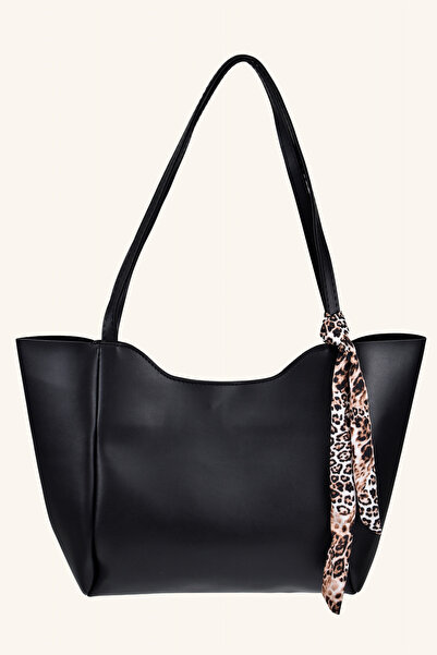 birizmoda Geantă de mână și de umăr din piele cu detaliu eșarfă pentru femei ...