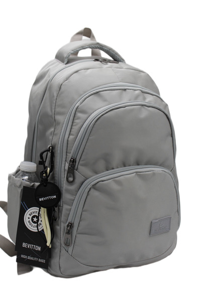 Bevitton 2100 Gray Waterproof School Bag Unisex Daily School Backpack