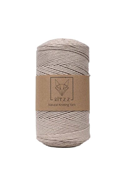 Ritzz Snur de macrame din bumbac bej Slim 008